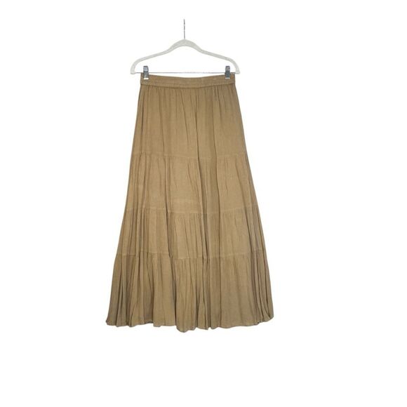 Michael Stars Sandy Tiered Gauze Maxi Skirt in Tan | Size M - Picture 6 of 8
